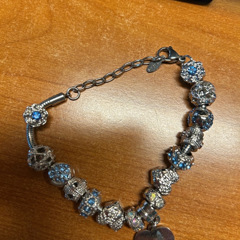 Silver Heart Charm Bracelet